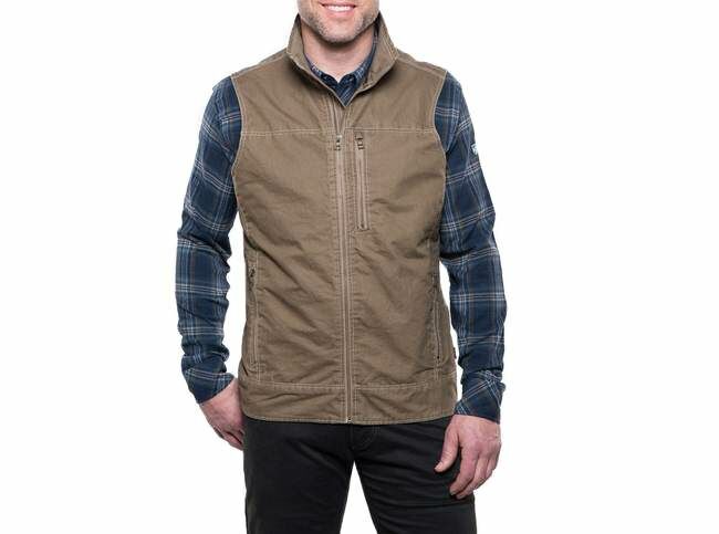 Durable Khaki Men's Outdoor Vests by KUHL