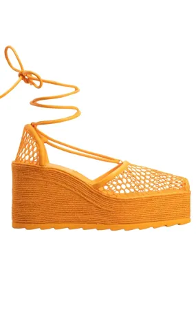 Leather Mesh Espadrilles