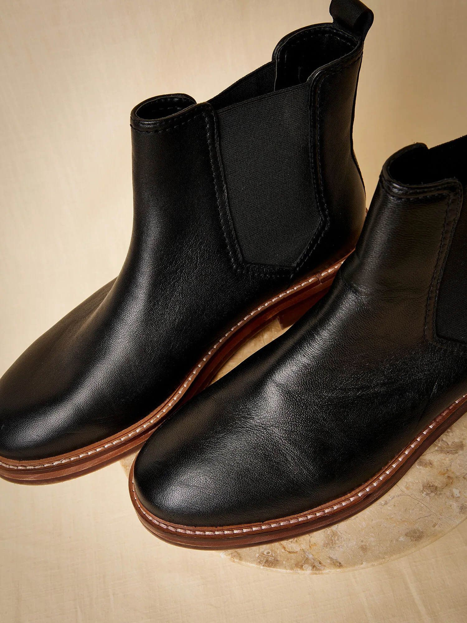 Apricot Leather Chelsea Boots by Apricot Clothing