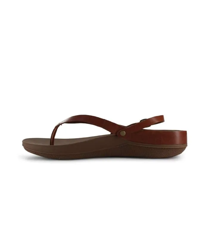 fitflop flip leather womens dark tan