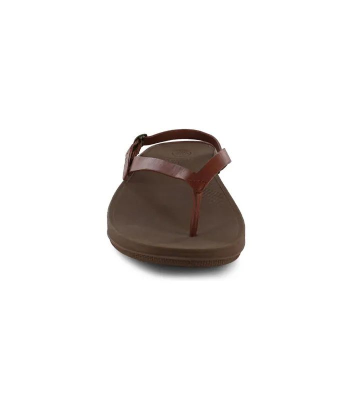 fitflop flip leather womens dark tan