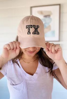 Leopard Texas Dusty Pink Baseball Cap