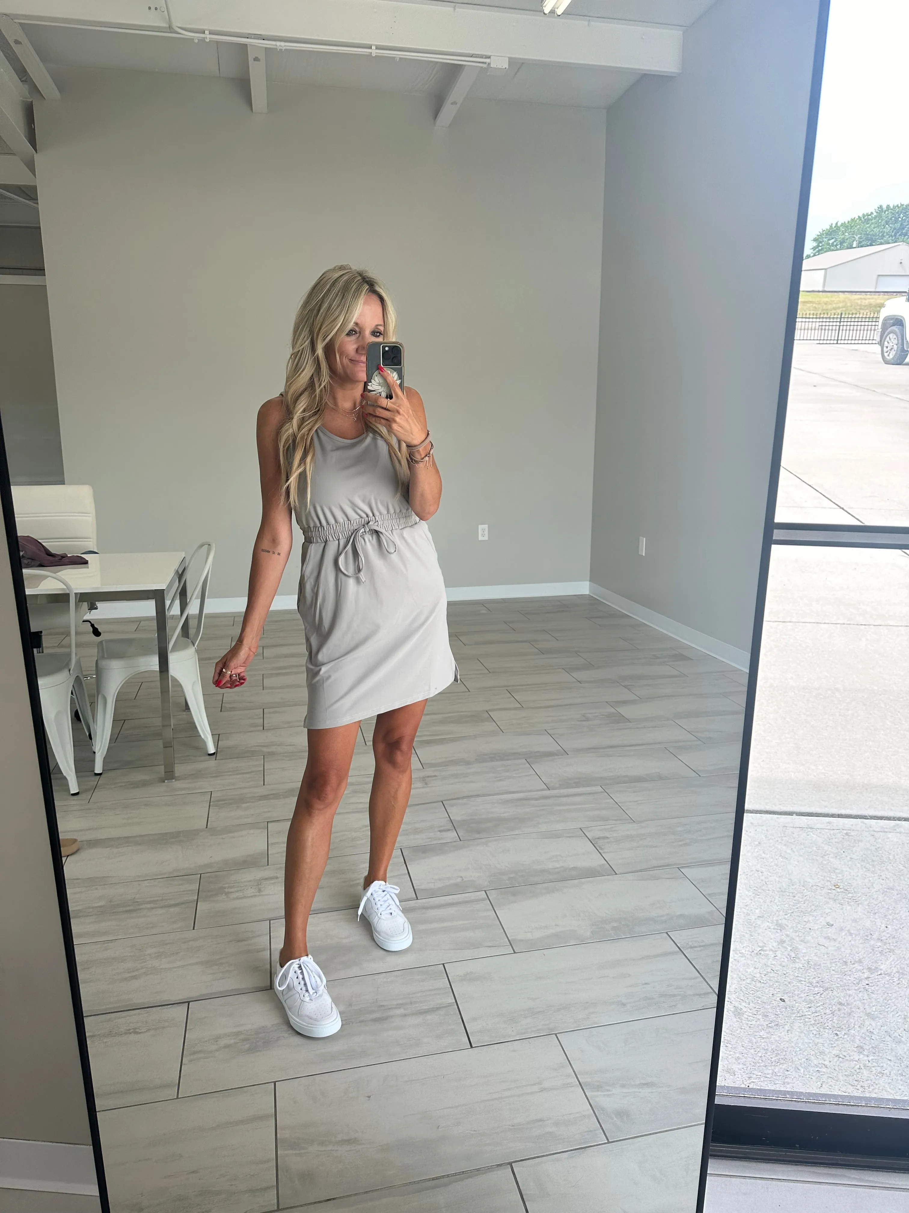 Light Grey SALTY WAVE SOPHIA Everyday Tank Dress