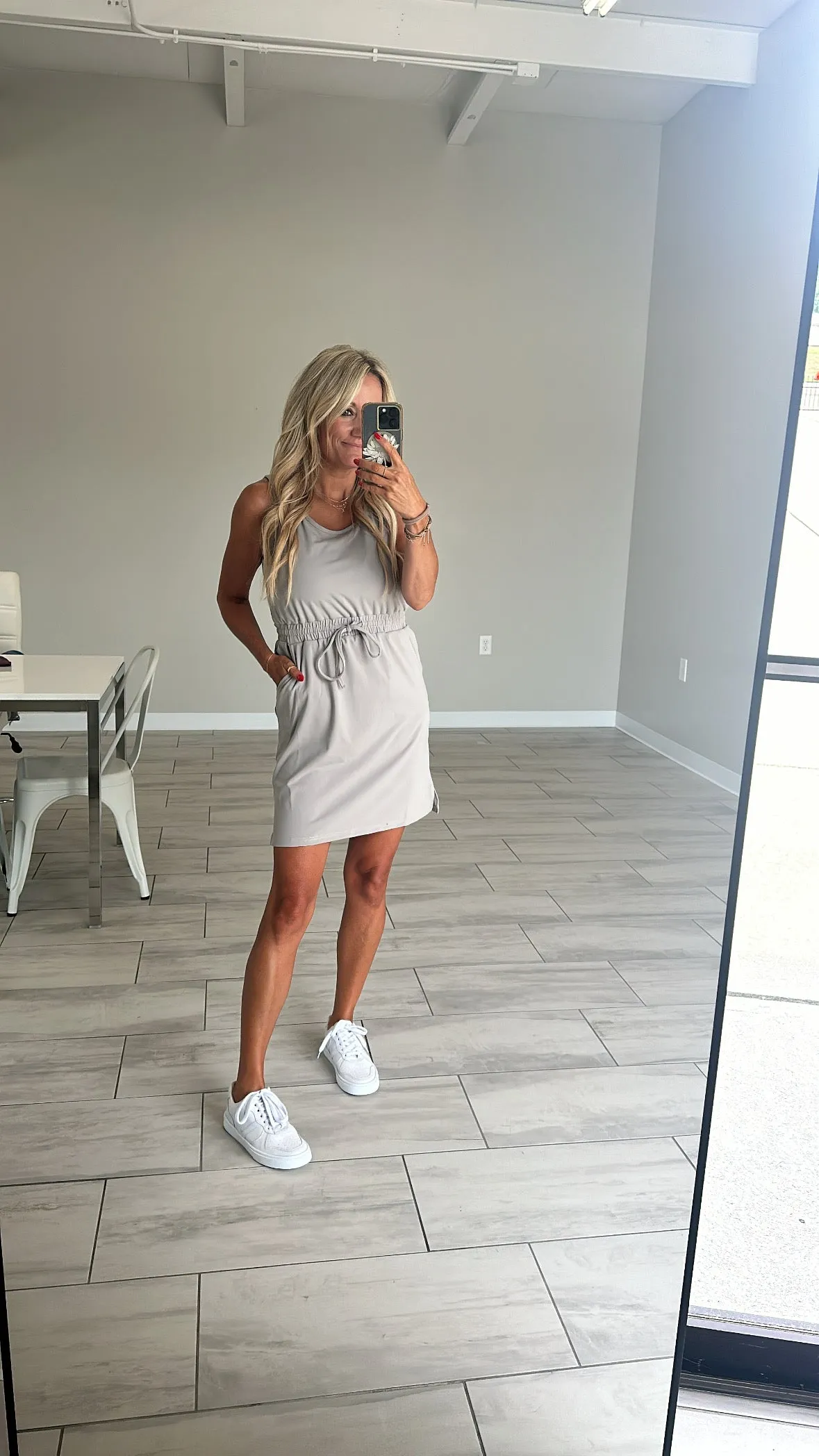 Light Grey SALTY WAVE SOPHIA Everyday Tank Dress