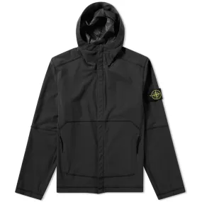 Light Soft Shell SI Check Grid Hooded JacketBlack