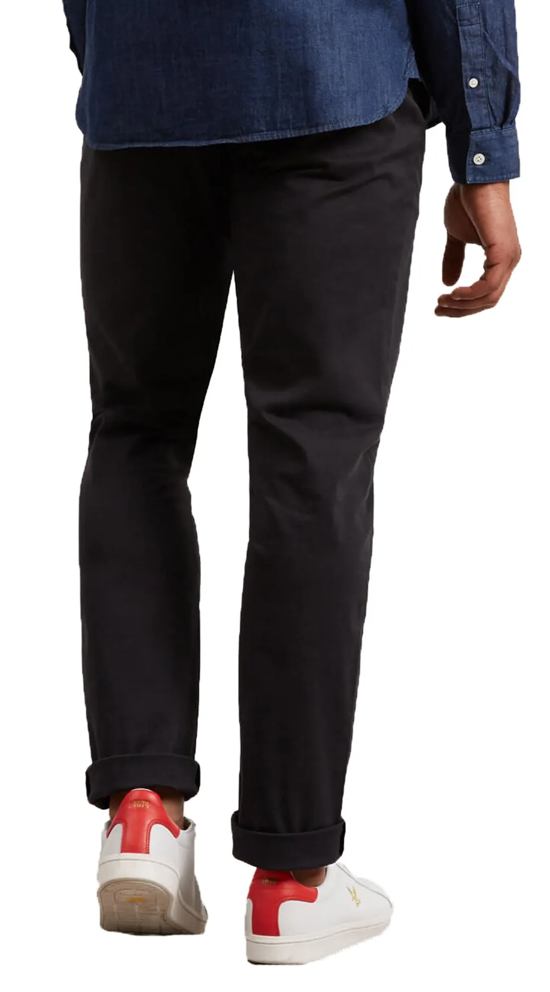 Black Lyle and Scott Skinny Fit Cotton Chinos