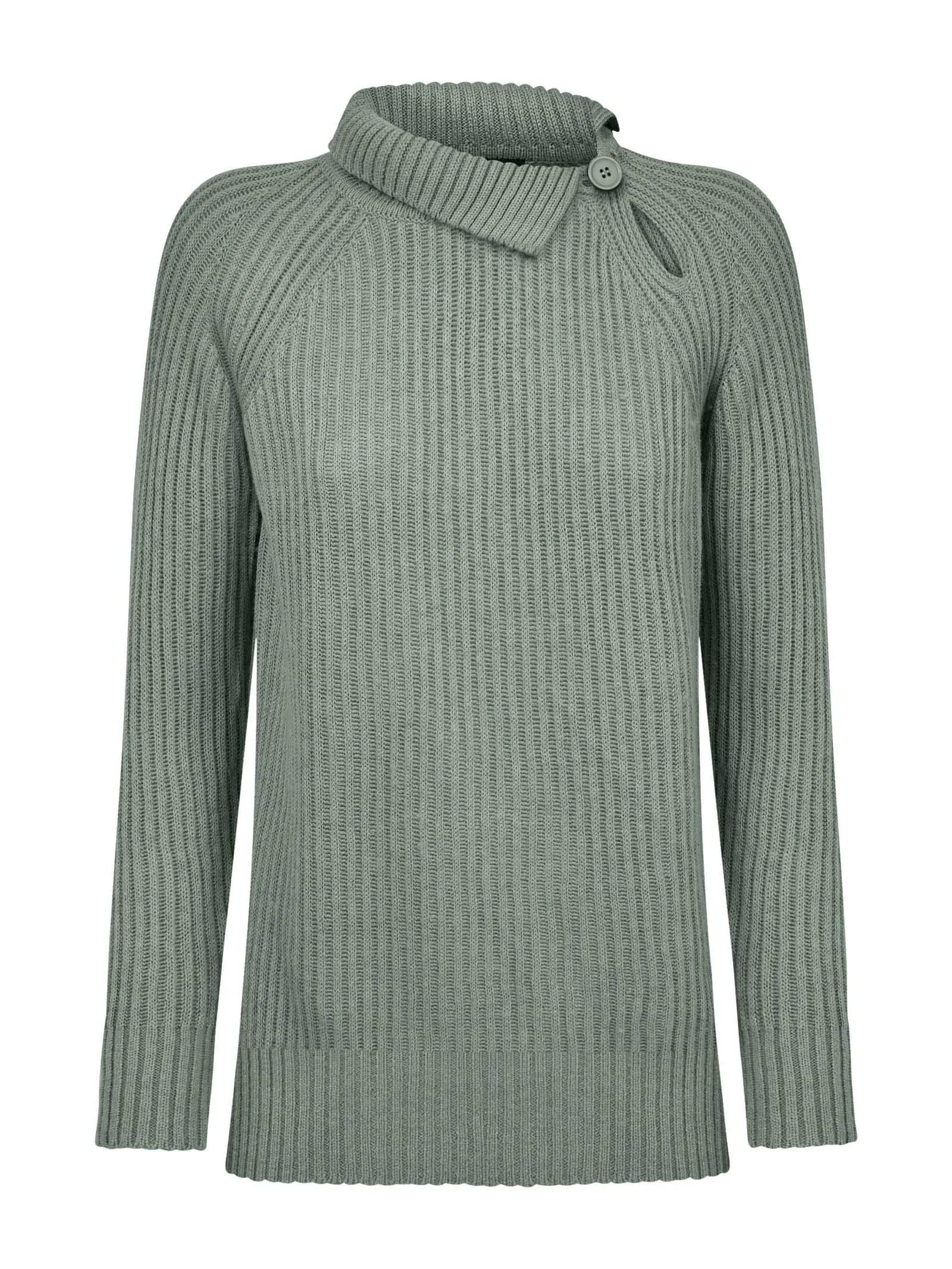 Iceberg Green Nice Wool Roll Neck Sweater