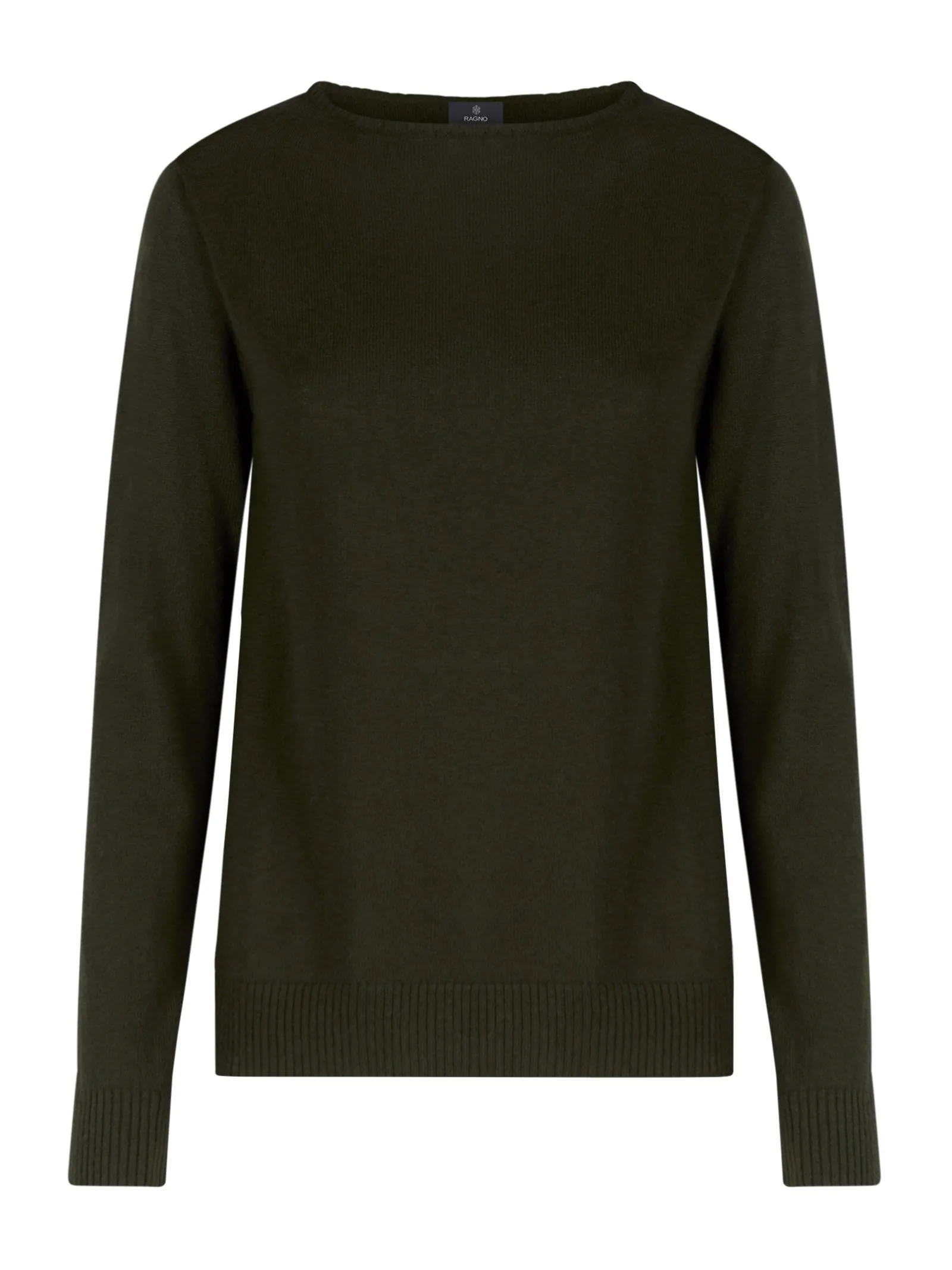 Kombu Green Nice Wool Boat Neck Sweater