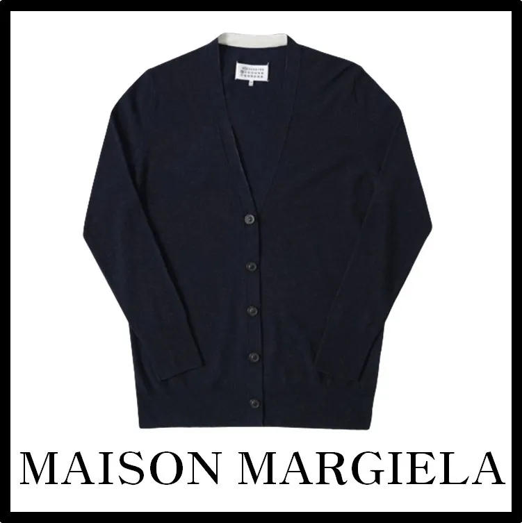 Maison Margiela Street Style Logo Cardigans Unisex