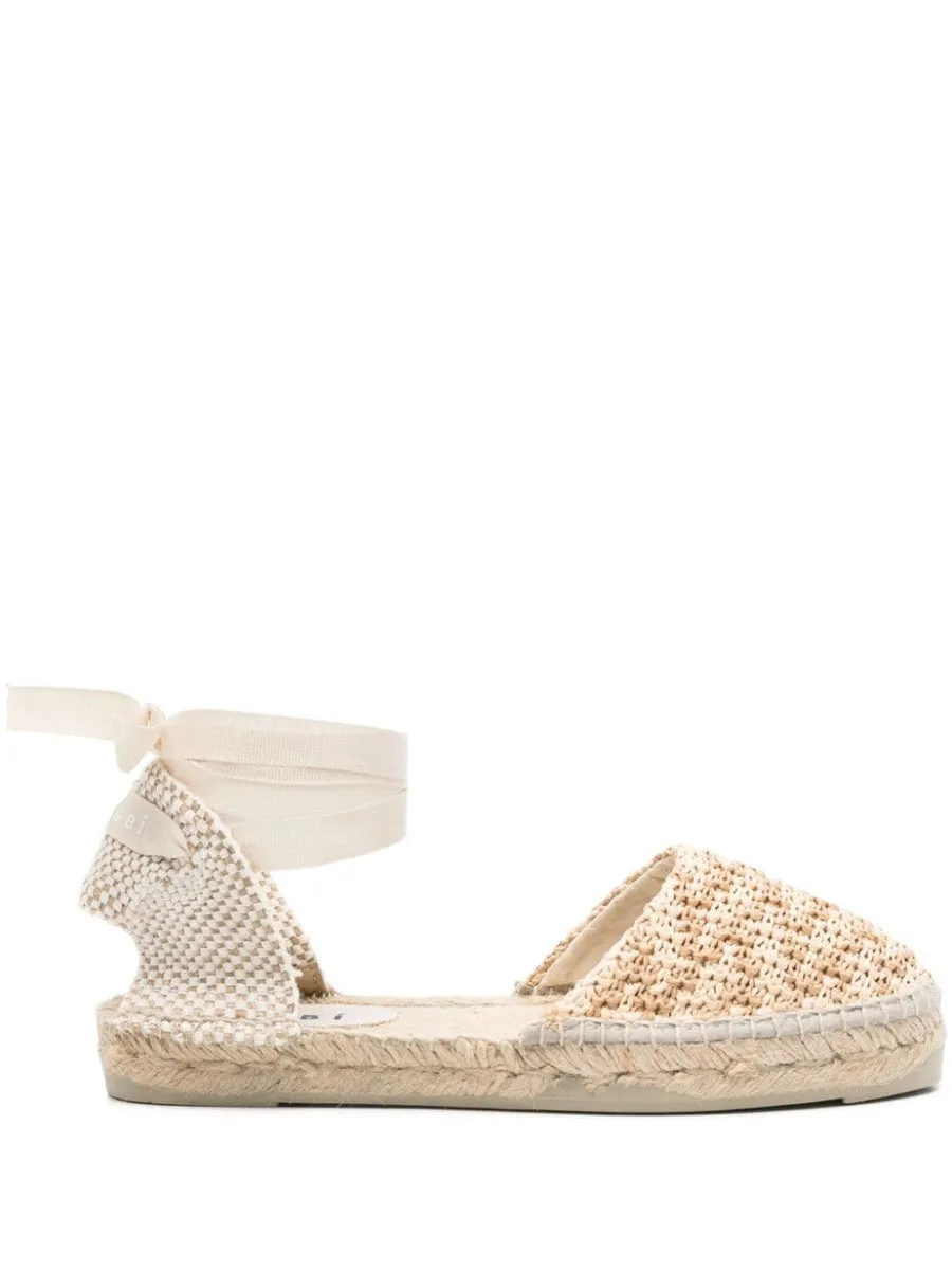 Manebi Flat Valenciana Zig Zag Raffia Espadrilles Manebi