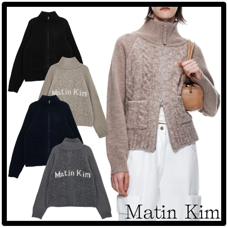 Matin Kim Casual Street Logo Cardigans