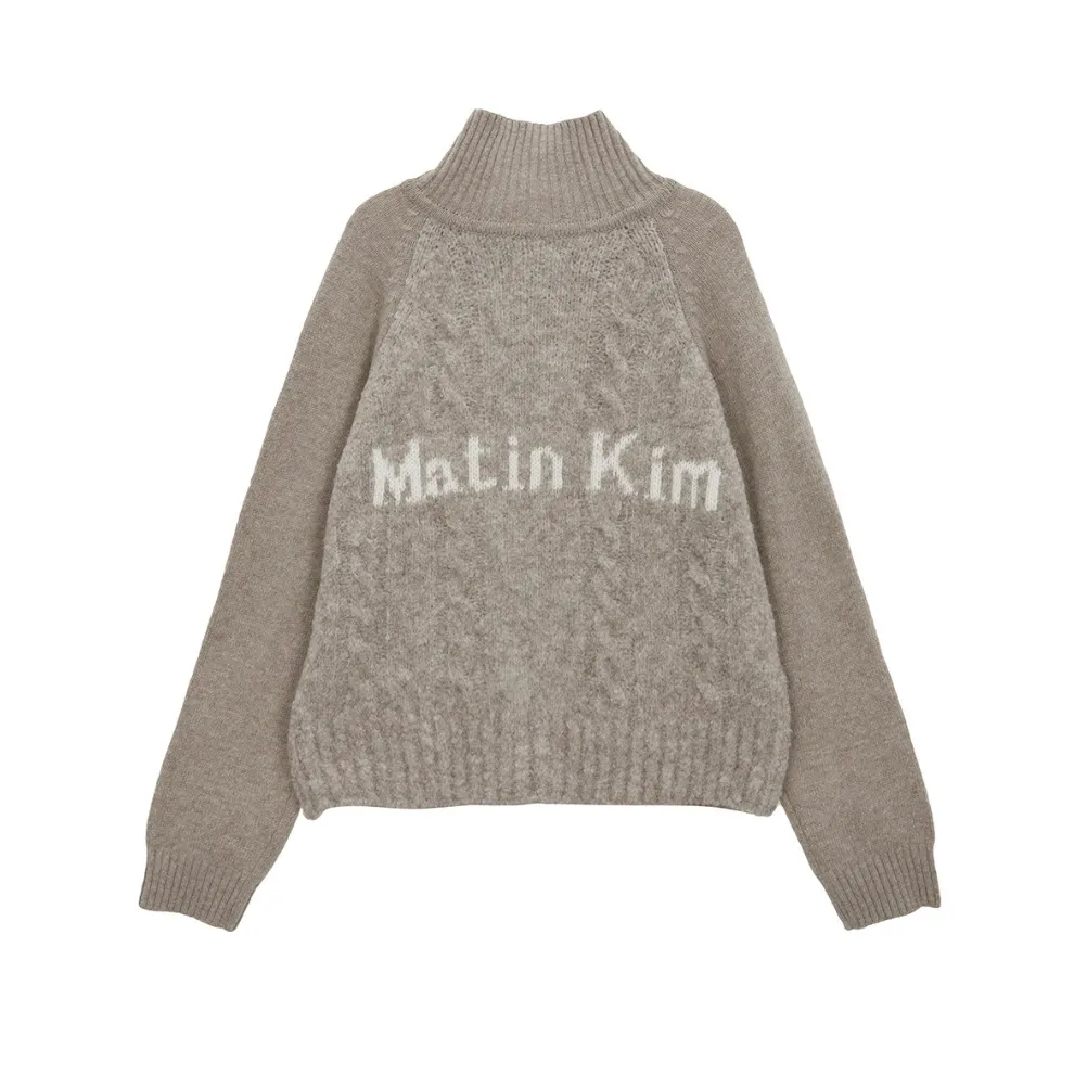 Matin Kim Casual Street Logo Cardigans