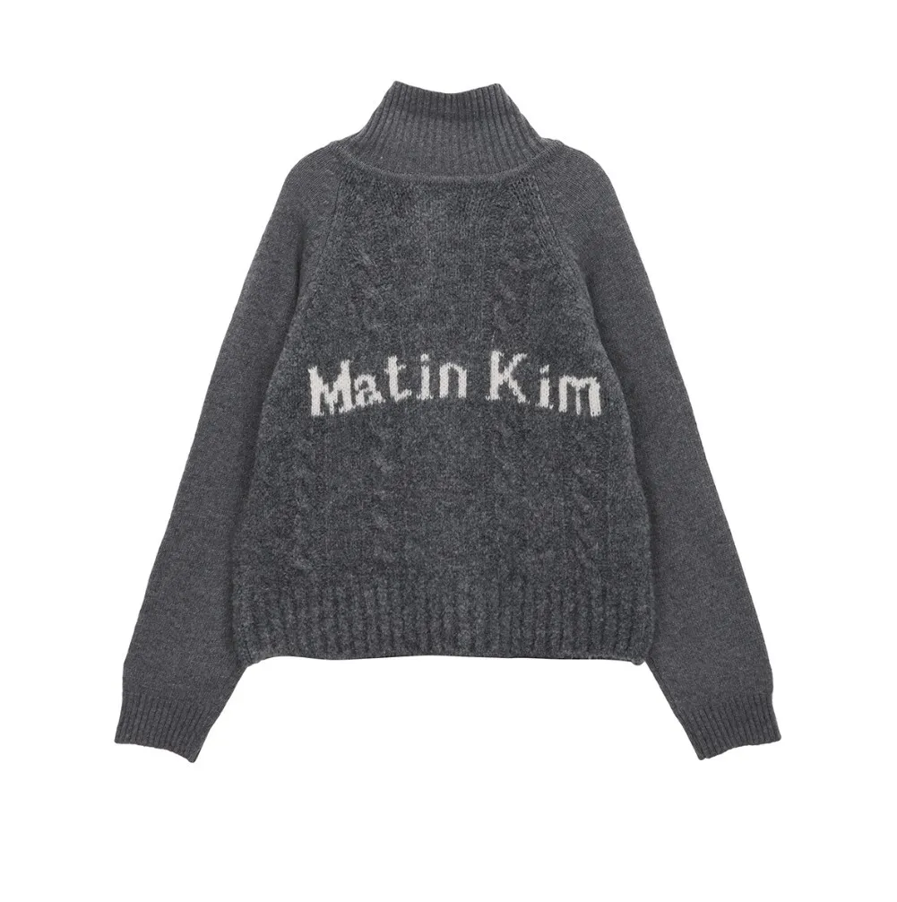 Matin Kim Casual Street Logo Cardigans