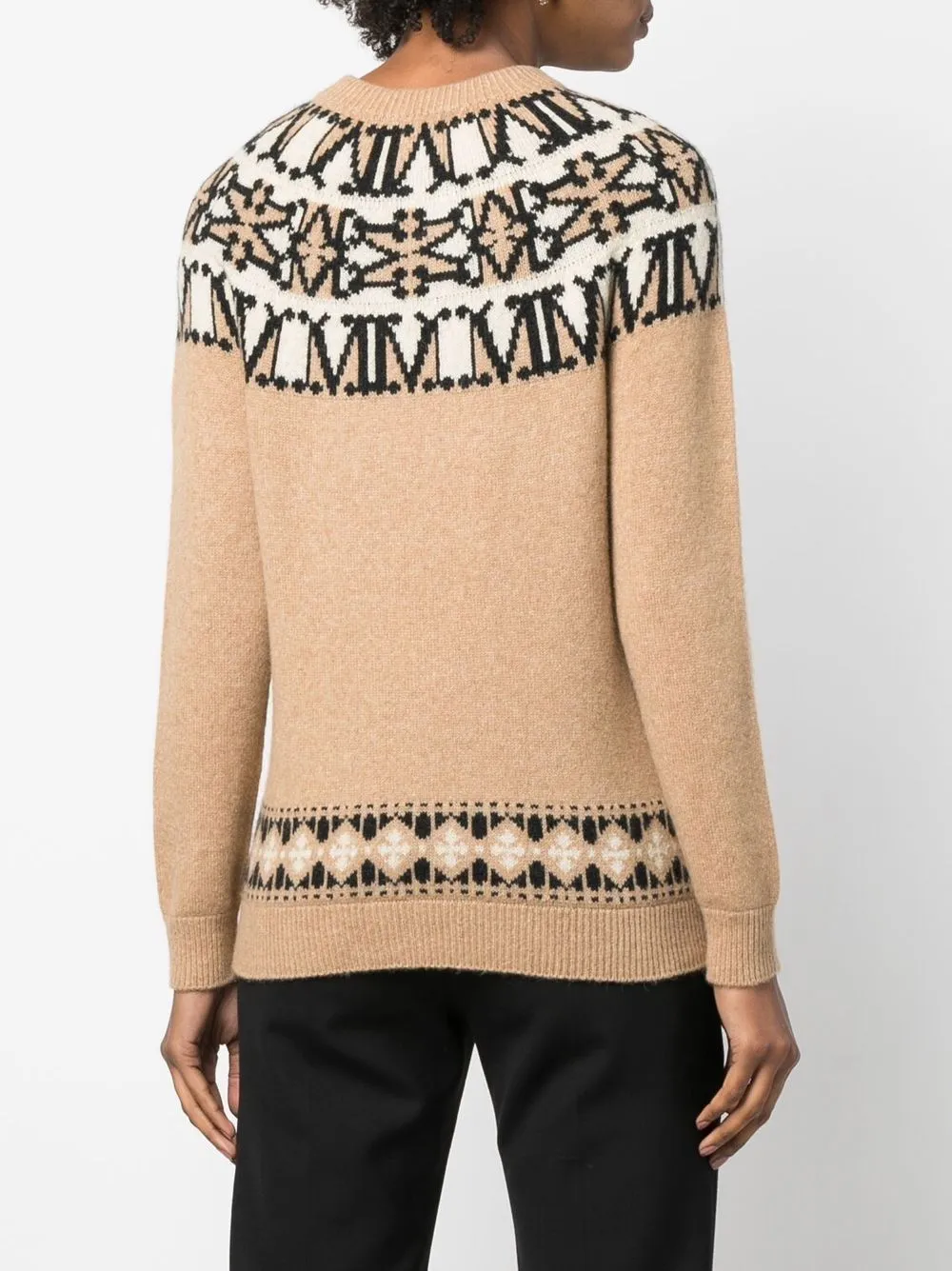 Casual Style Wool Nylon Rib Street Style Crew Neck by MaxMara