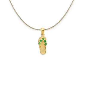 May CZ Birthstone Flip Flop Necklace