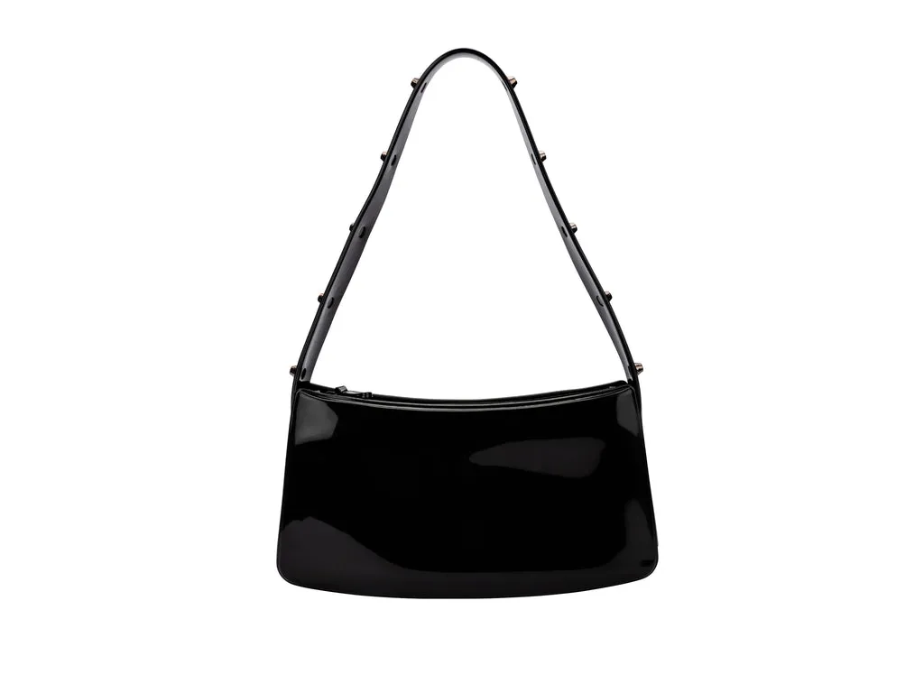 Melissa Stud Black Baguete Shoulder Bags For Women