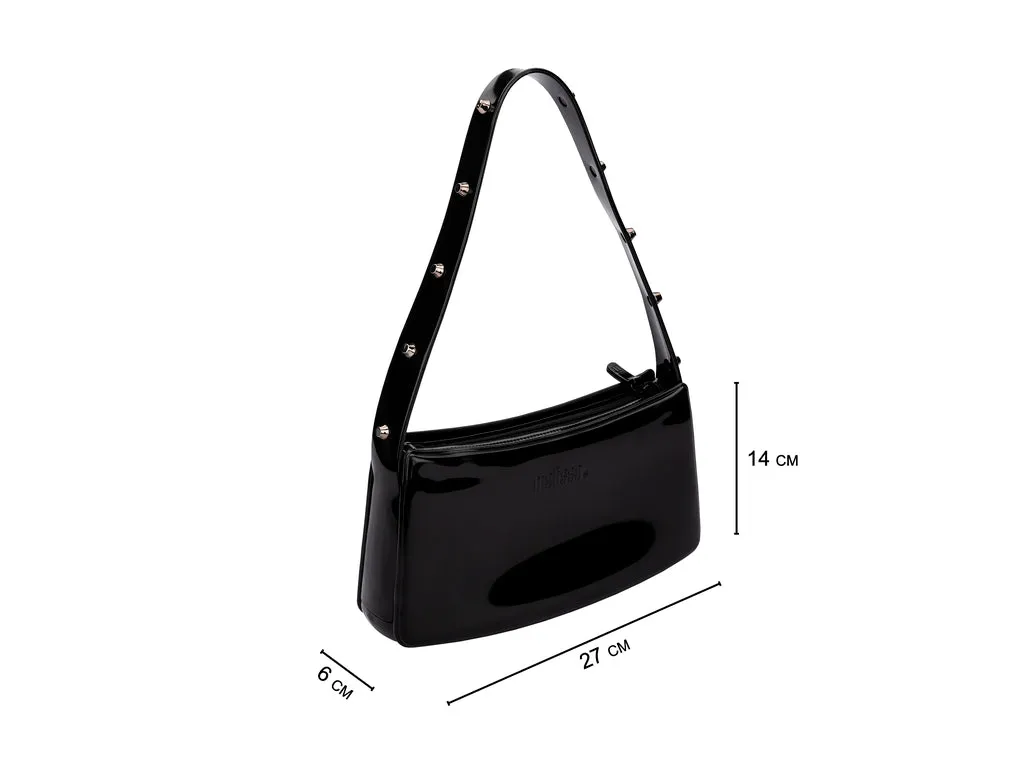 Melissa Stud Black Baguete Shoulder Bags For Women