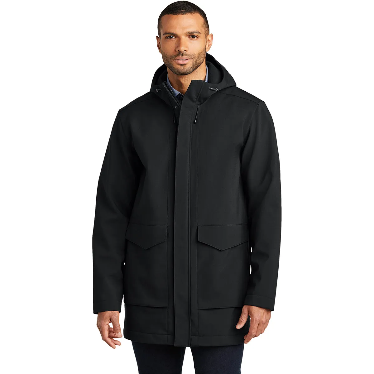 Men's Deep Black Port Authority Collective Soft Shell Parka