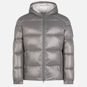 Quilted Hooded Puffer Jacket in Midgrey