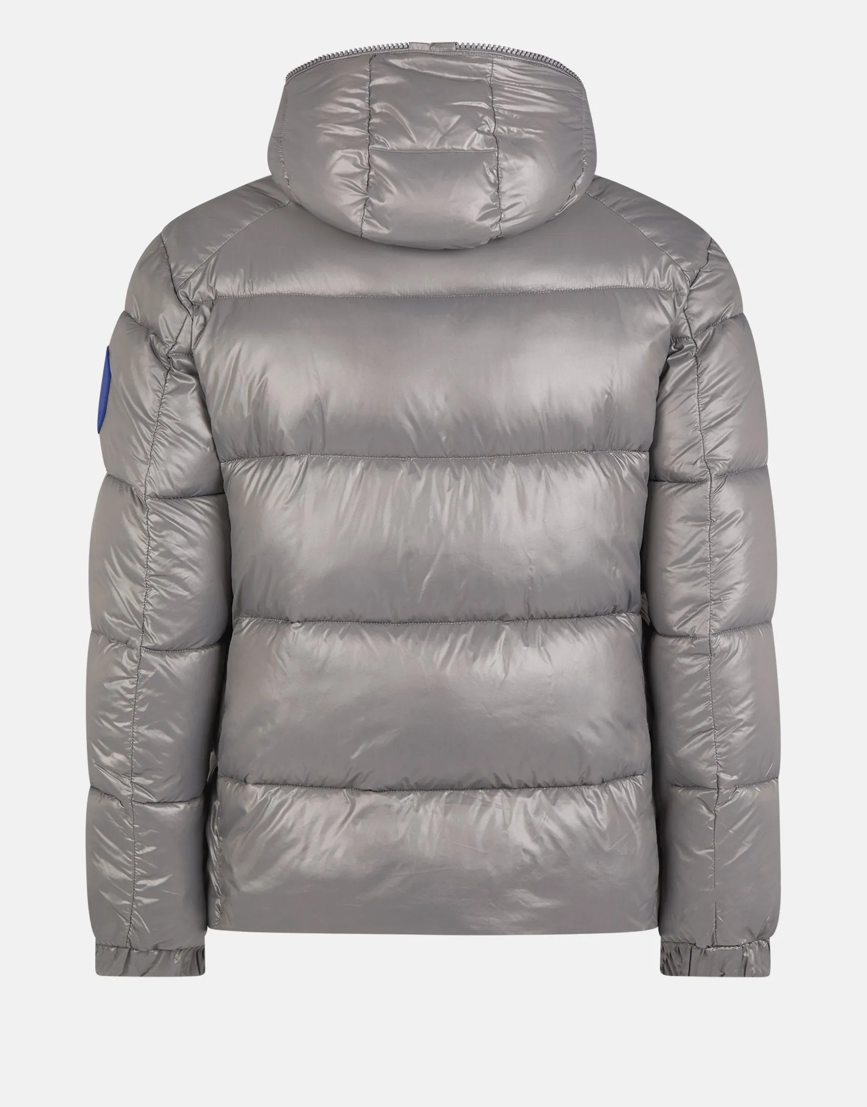 Quilted Hooded Puffer Jacket in Midgrey