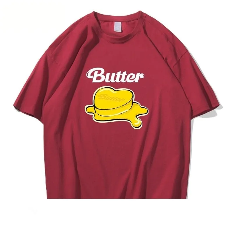 Trendy Unisex Melt Butter Cotton Short Sleeve T-shirt