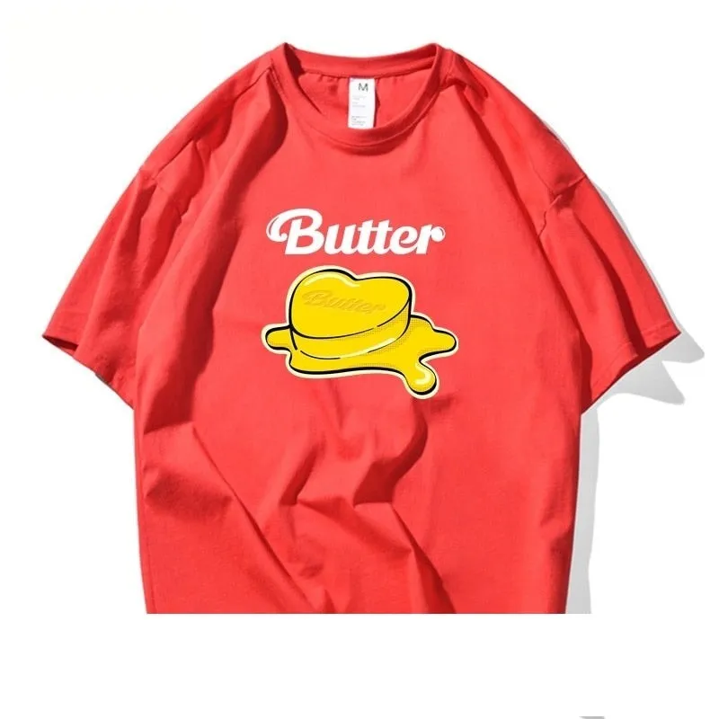 Trendy Unisex Melt Butter Cotton Short Sleeve T-shirt