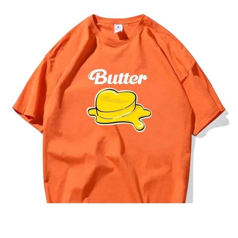 Trendy Unisex Melt Butter Cotton Short Sleeve T-shirt