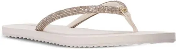 Michael Kors Jinx crystal-embellished thong sandals Neutrals