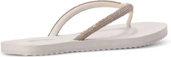 Michael Kors Jinx crystal-embellished thong sandals Neutrals