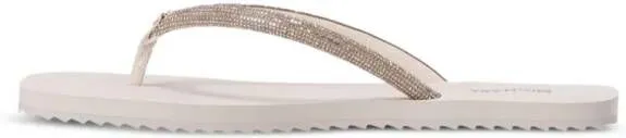 Michael Kors Jinx crystal-embellished thong sandals Neutrals