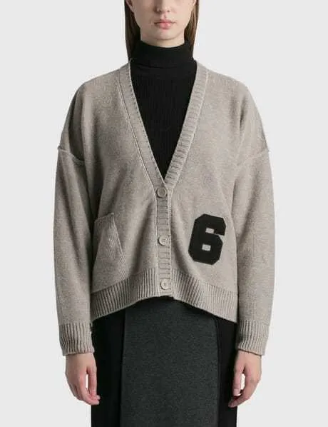 Casual Style Wool Cardigans with Medium Logo