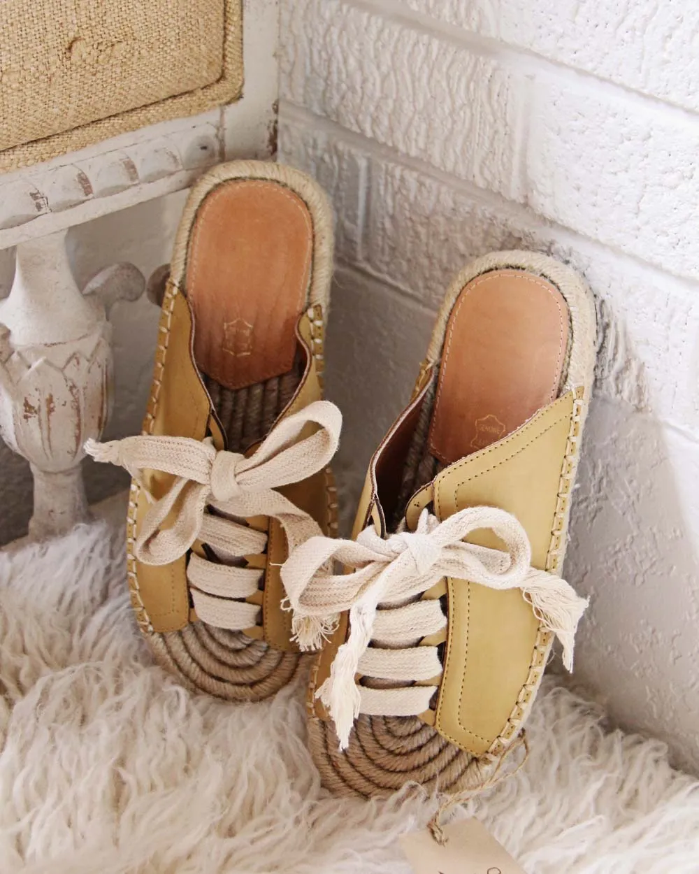 Mustard Laced Espadrilles