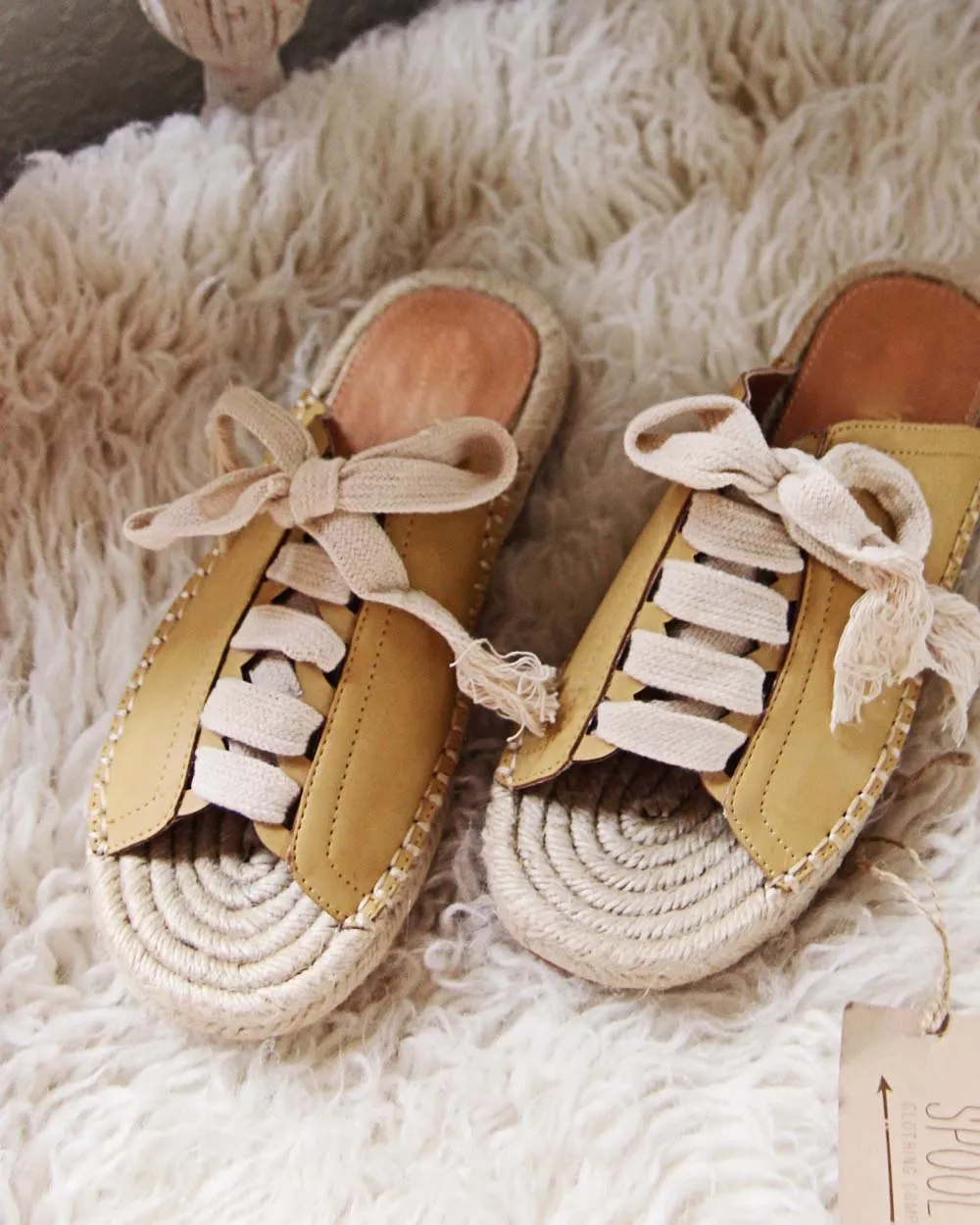 Mustard Laced Espadrilles