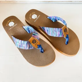 Nadia Blue Multi Flance Sandal Flip Flop