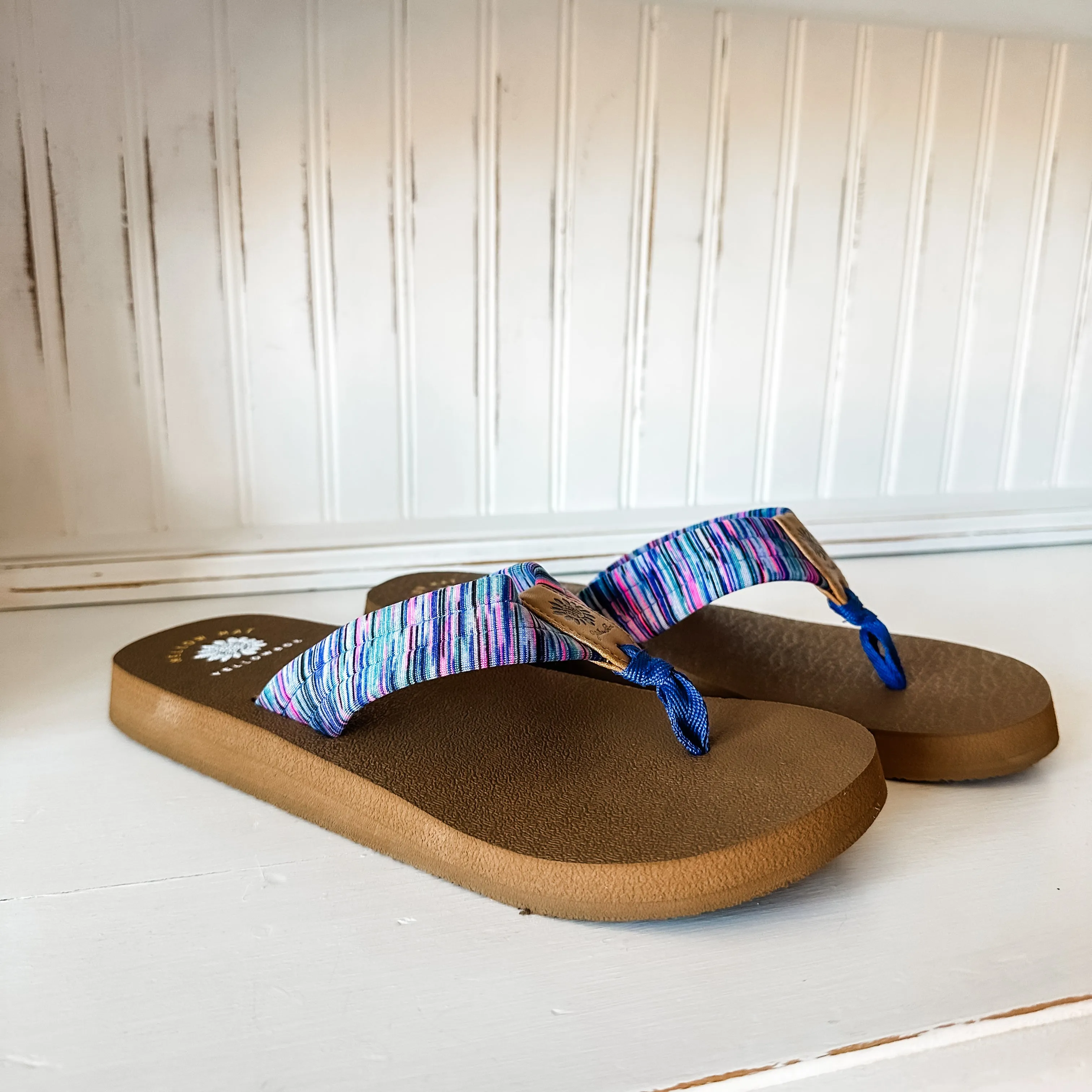 Nadia Blue Multi Flance Sandal Flip Flop