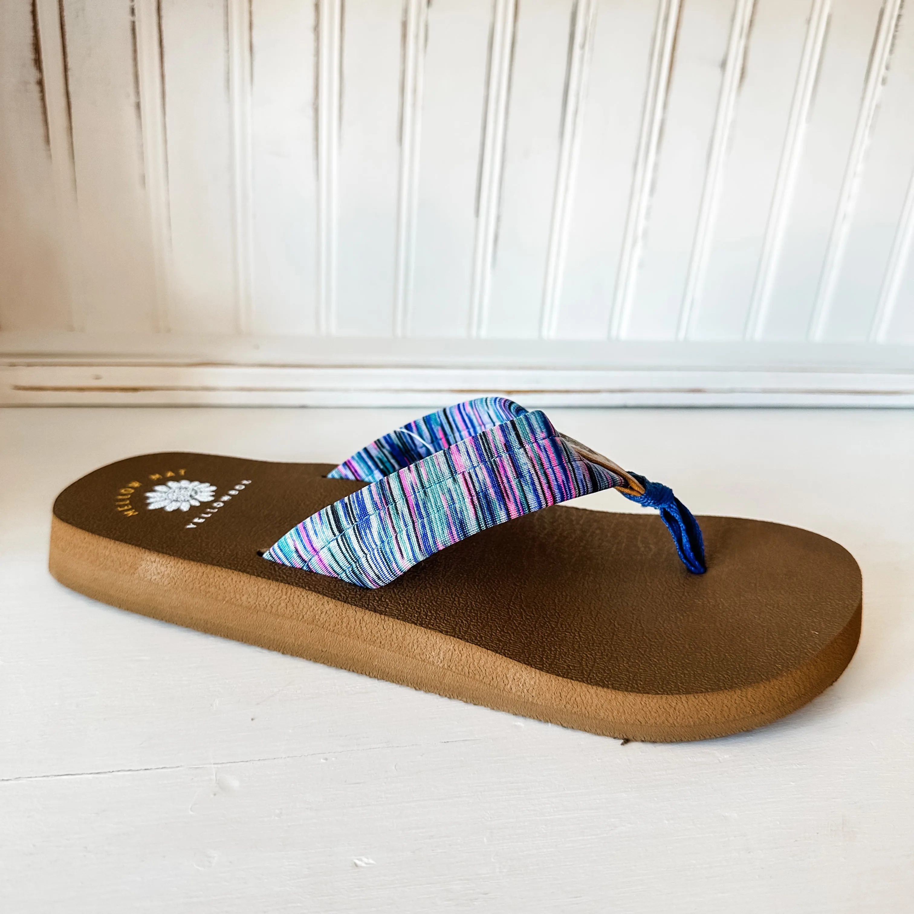 Nadia Blue Multi Flance Sandal Flip Flop