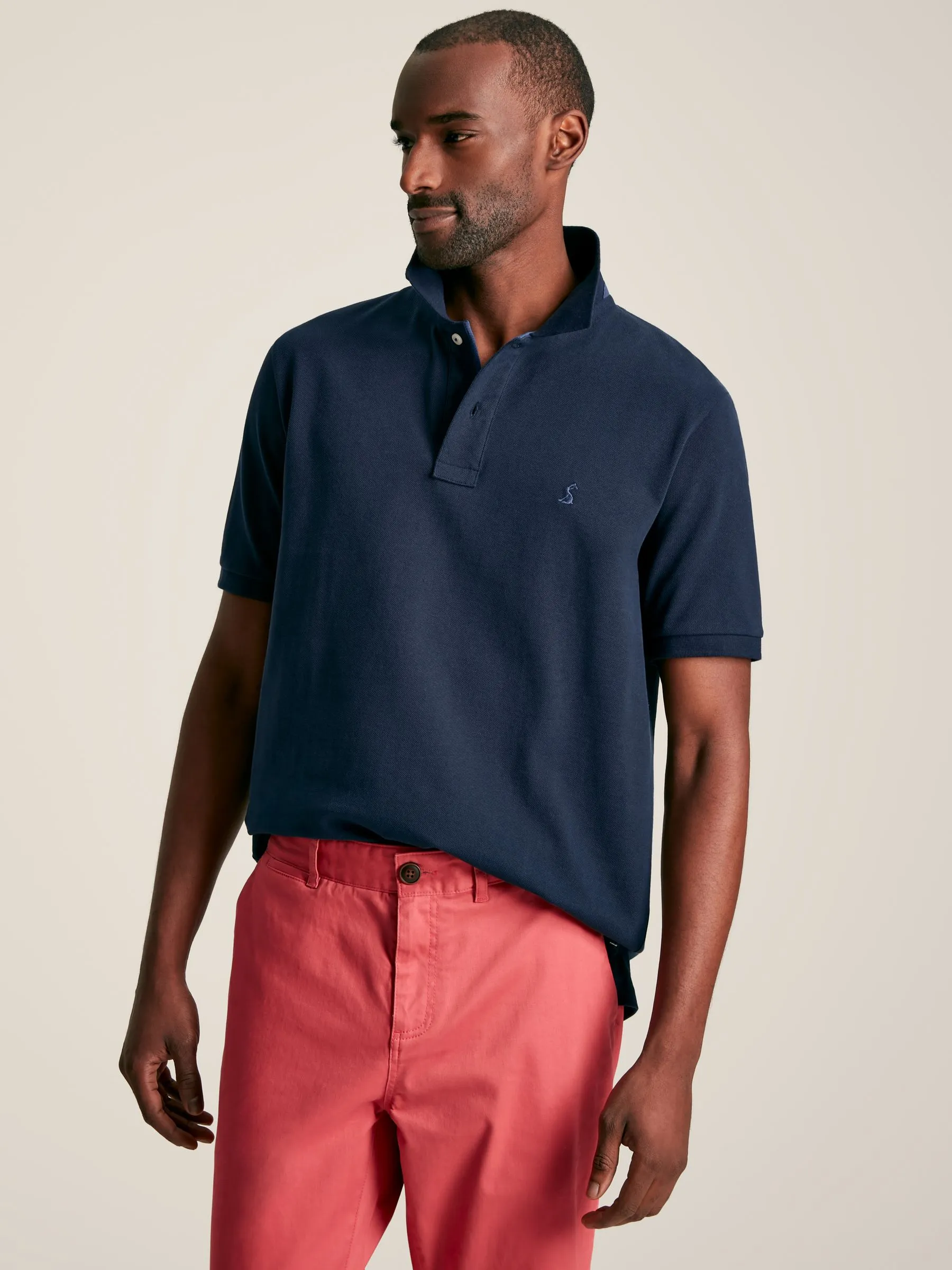 Navy and Pink Cotton Polo Shirts