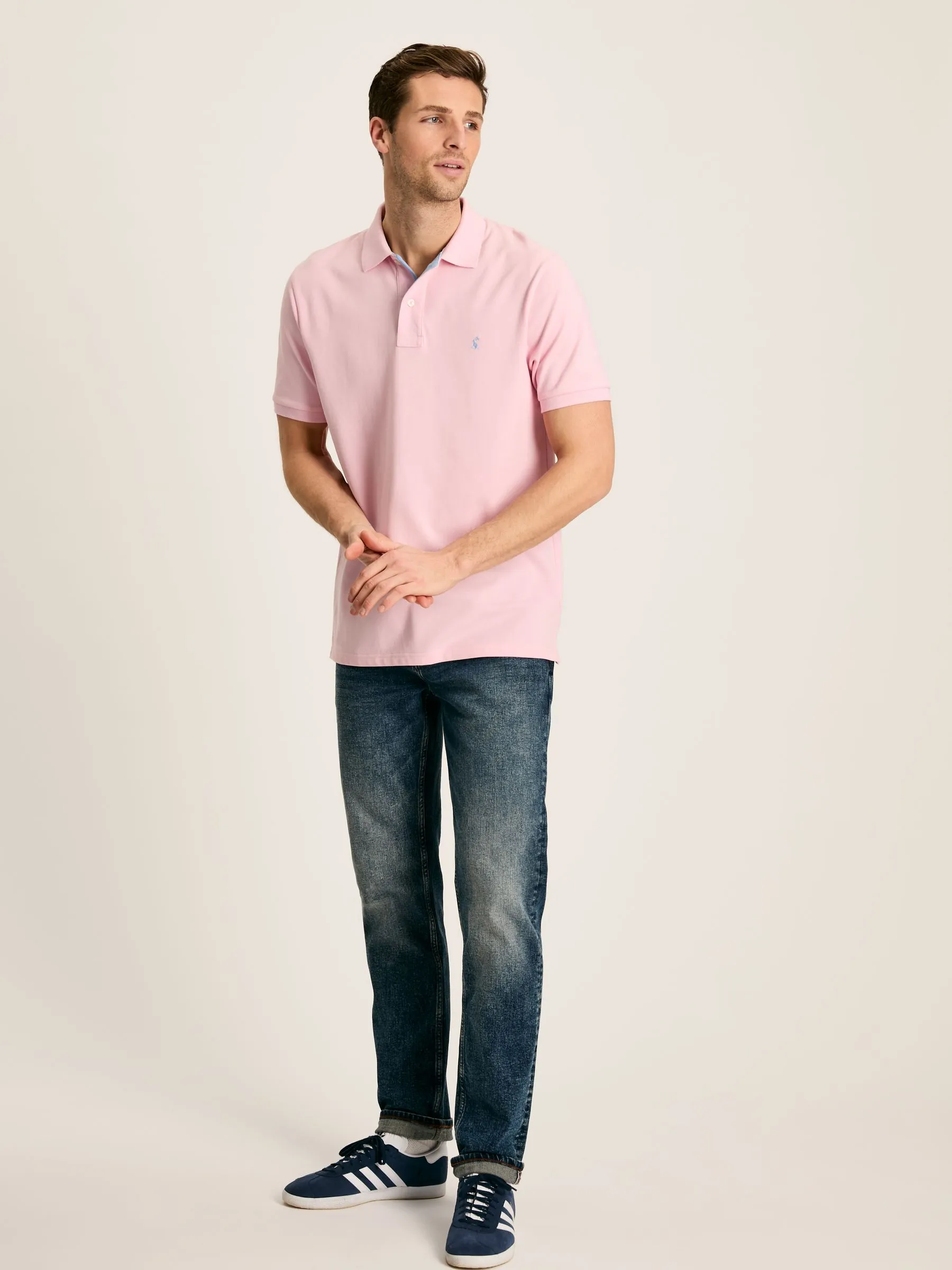 Navy and Pink Cotton Polo Shirts