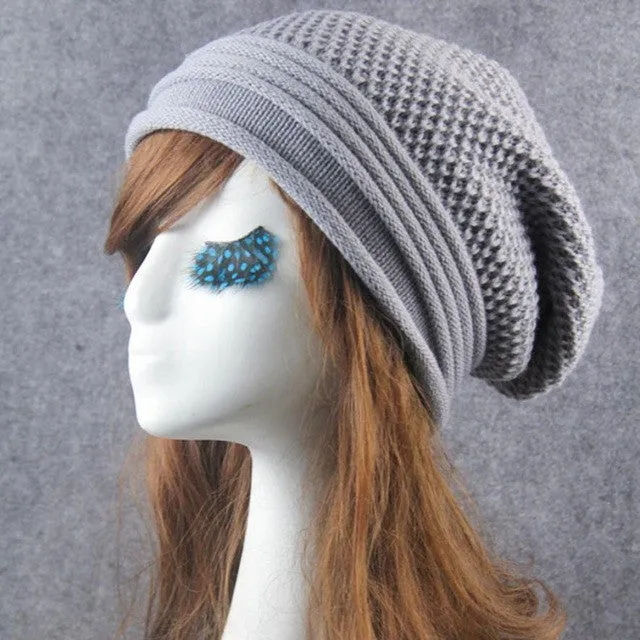 Womens Beanie Hat Knit Warm Skullies Beanies Gorros