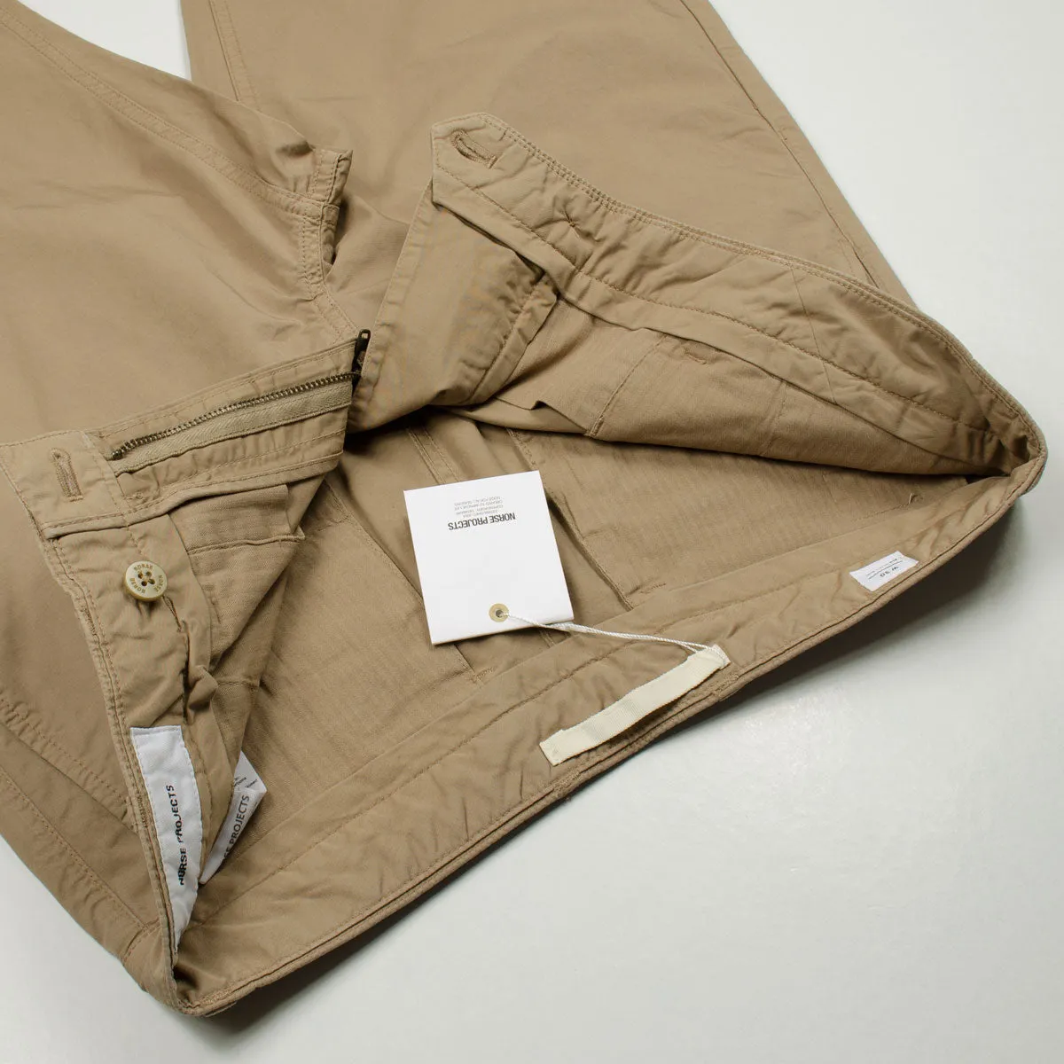 Norse Projects Aros Light Twill Chinos Utility Khaki