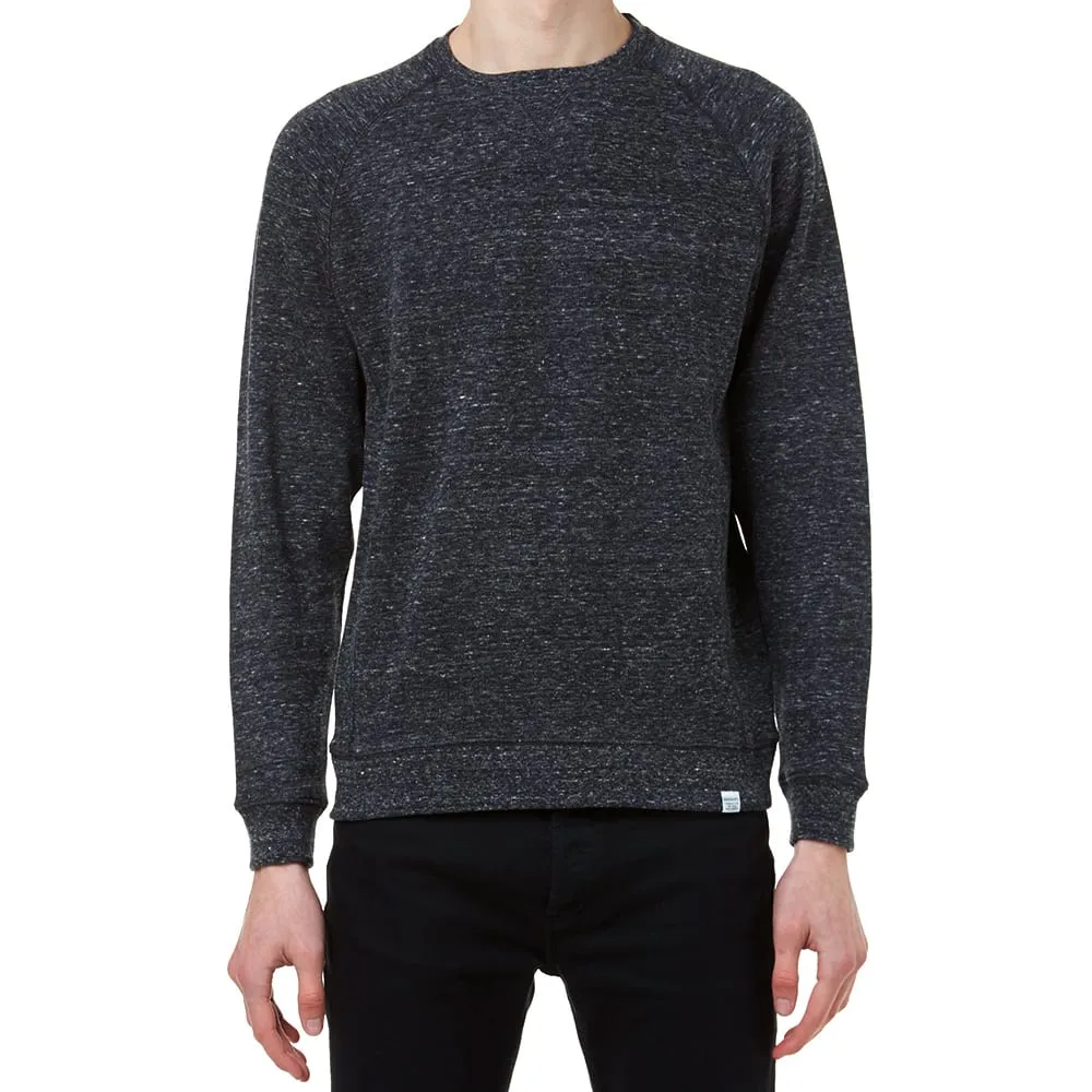 Ketel Wool Crew Knit Sweat - Grey Melange