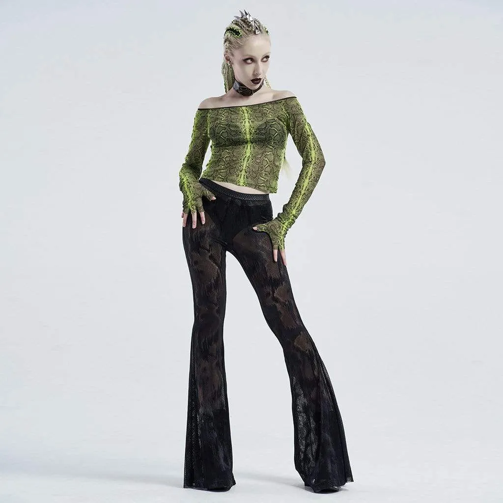 Gothic Snakeskin Crop Tops