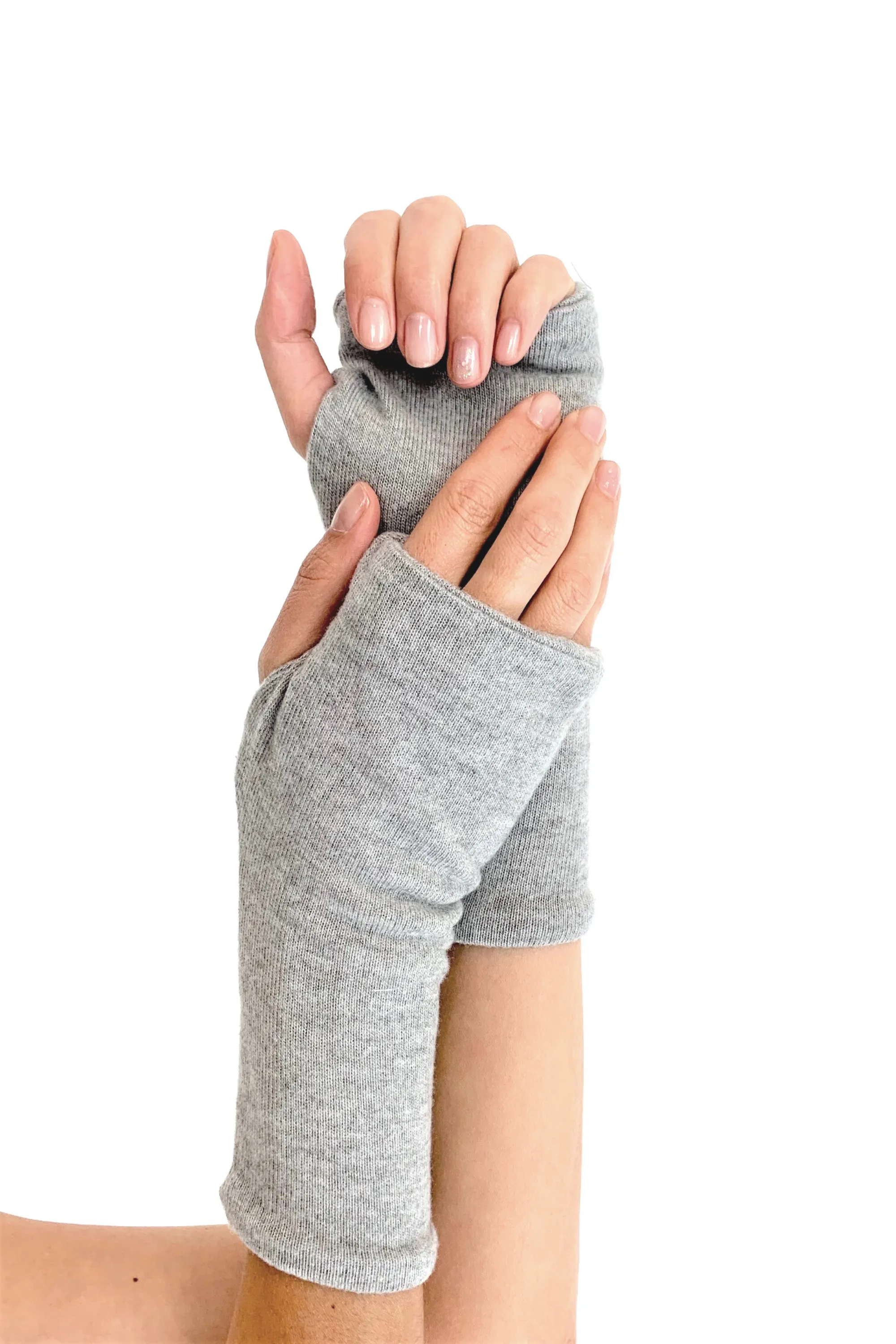 Ultra Soft Double Layer Cashmere Feel Fingerless Gloves