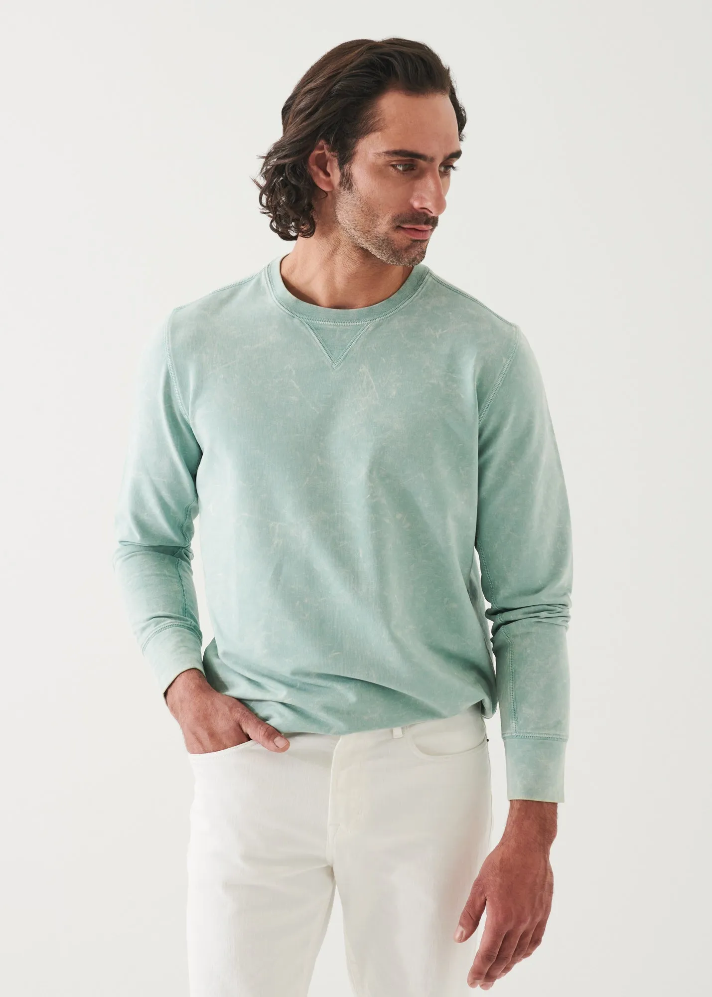 Mineral Wash French Terry Sweatshirt in Pima Cotton