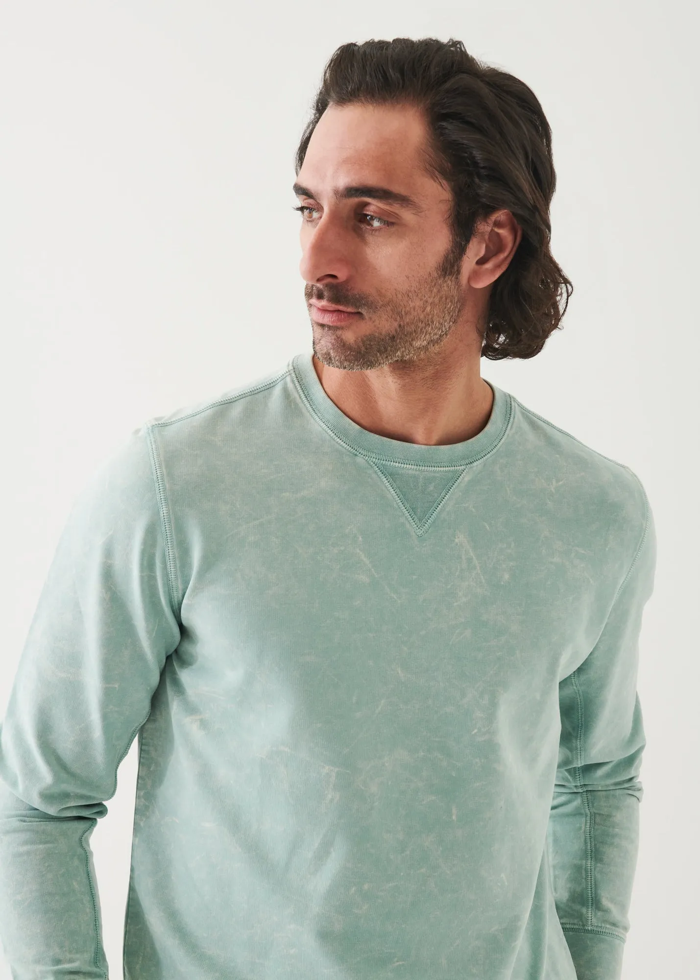 Mineral Wash French Terry Sweatshirt in Pima Cotton