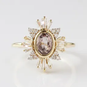 Small Pink Sapphire White Sapphire Ring