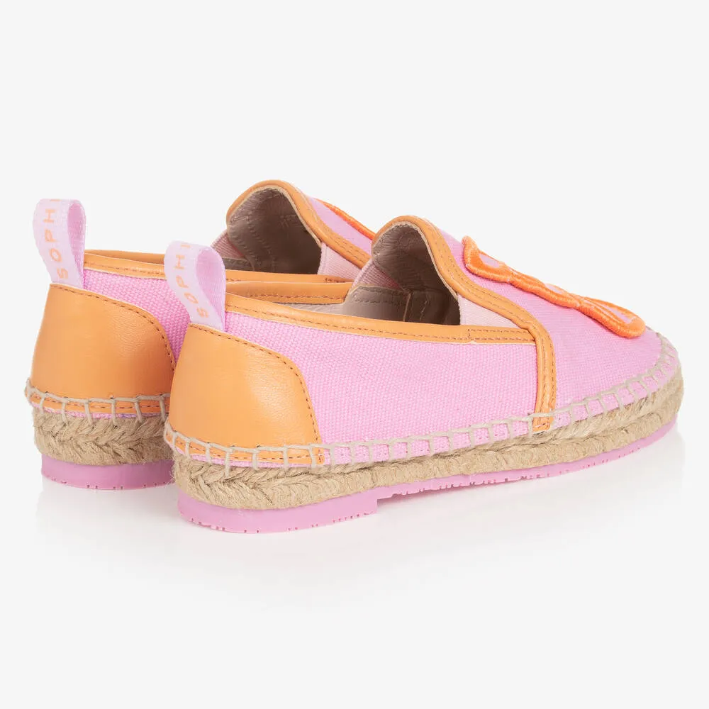 Pink Butterfly Pattern Girls Espadrilles