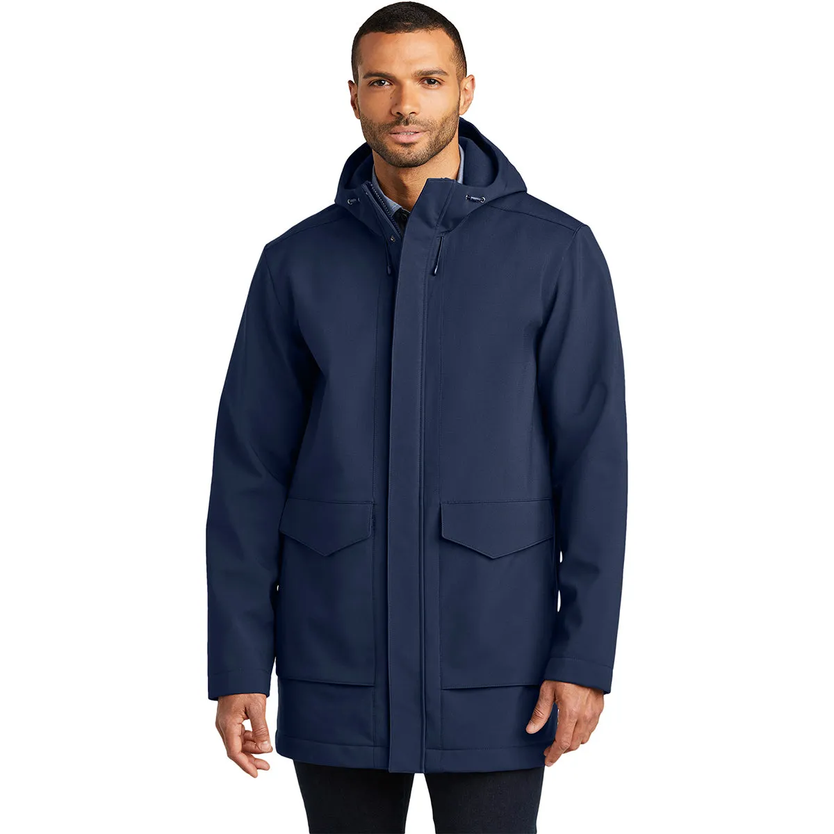 Men's River Blue Navy Port Authority Collective Soft Shell Parka