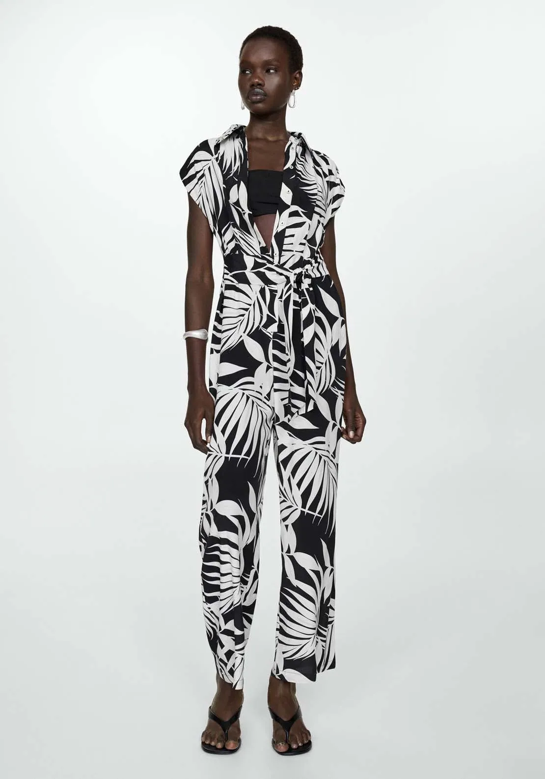 Jumpsuit with Printed Bow