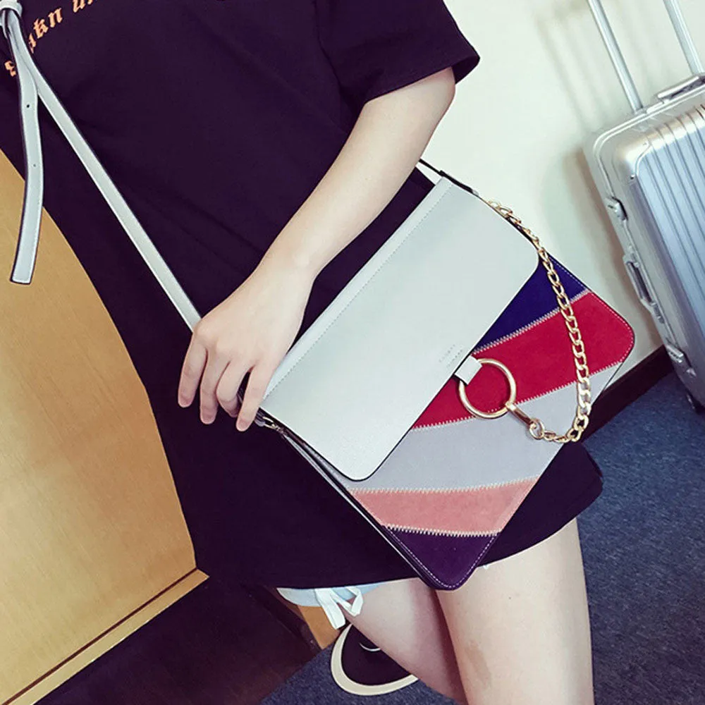 Rainbow Frosted Women Shoulder Bags Messenger Beach Bag Famous Small Square Shopping Package